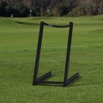 Aluminum Golf Bag Stand is a simple and convenient option from Designer Golf Products.  This 100% aluminum welded frame is constructed with no moving parts.