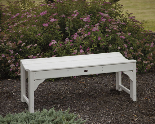 backless garden bench