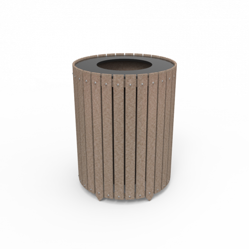 Waste Receptacles for Golf Courses Round Recycled Plastic