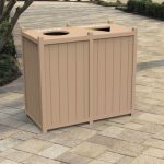 double outdoor golf trash receptacles