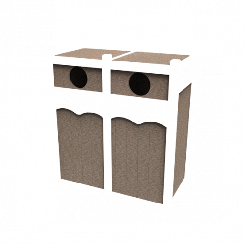 Golf Course Waste and Recycling Bins in Recycled Plastic or Hardwood