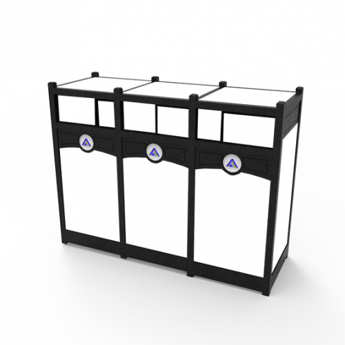 Golf Course Garbage Cans in Recycled Plastic or Sustainble Hardwoods