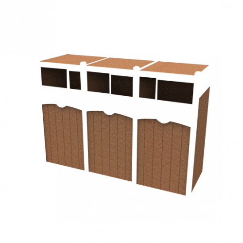 Golf Course Garbage Cans in Recycled Plastic or Sustainble Hardwoods