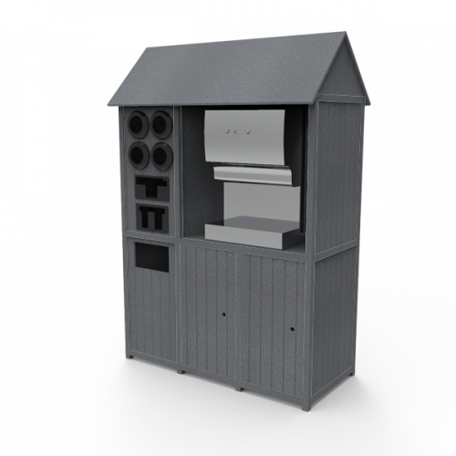 Deluxe Golf Course Beverage Station in Recycled Plastic or Hardwood