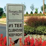 golf course directional signs