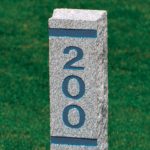 granite yardage post marker