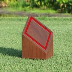 golf course wooden tee marker