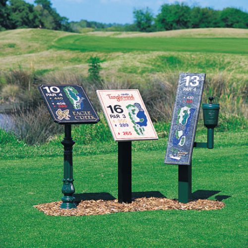 Granite Hole Sign With A Pedestal Style Post Granite Tee Sign For