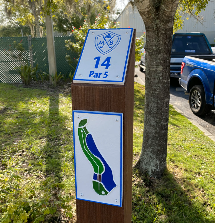 Duralumber Golf Tee Sign Totum