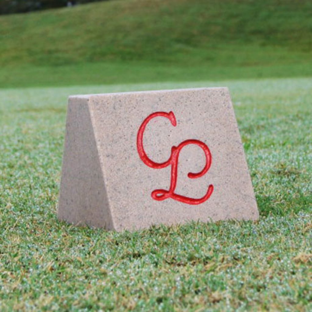 faux granite golf tee marker