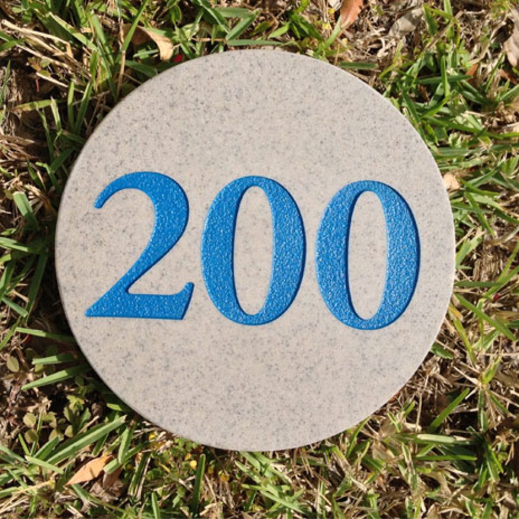 synthetic rock yardage marker