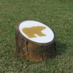 synthetic wood golf tee marker