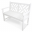 White Chippendale Bench