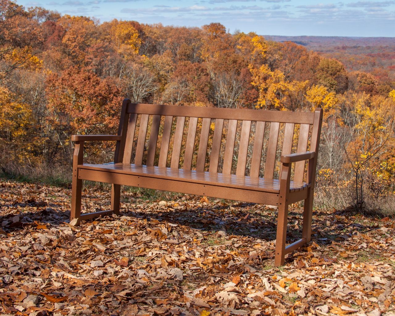 HDPE Traditional Bench in Brown