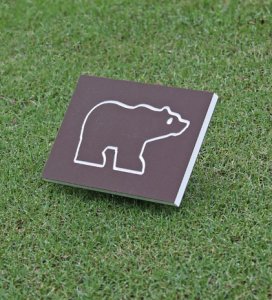 Wood Golf Course Tee Marker  Square Wedge with EverColor™ Band