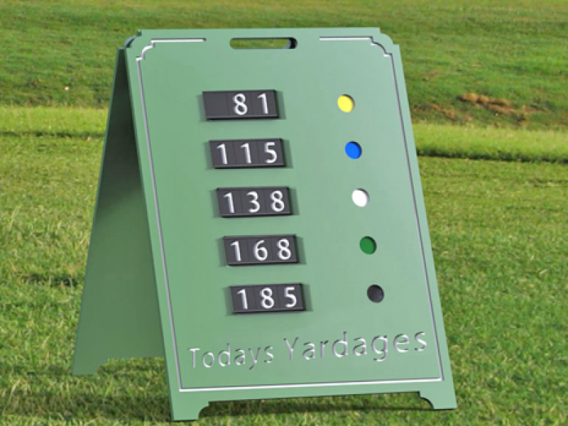 Driving Range Signs | A-Frame Signs, Yardage Easels, Range Boards