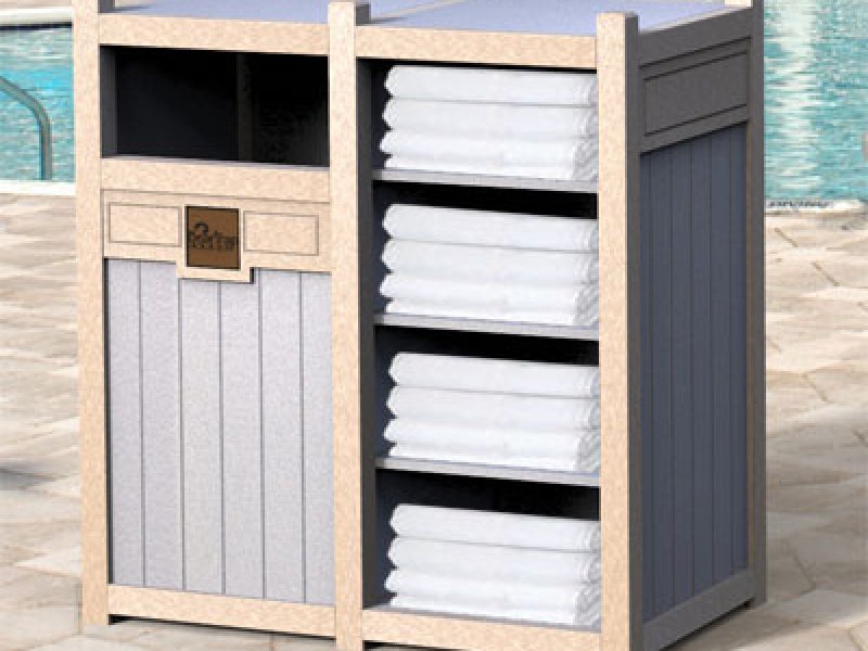 Towel Stations Towel Return Bins, Towel Valets, Towel Consoles & Huts