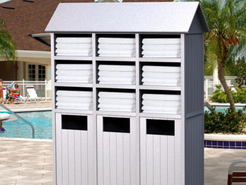 Towel Stations Towel Return Bins, Towel Valets, Towel Consoles & Huts