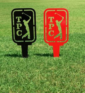 Wood Golf Course Tee Marker  Square Wedge with EverColor™ Band